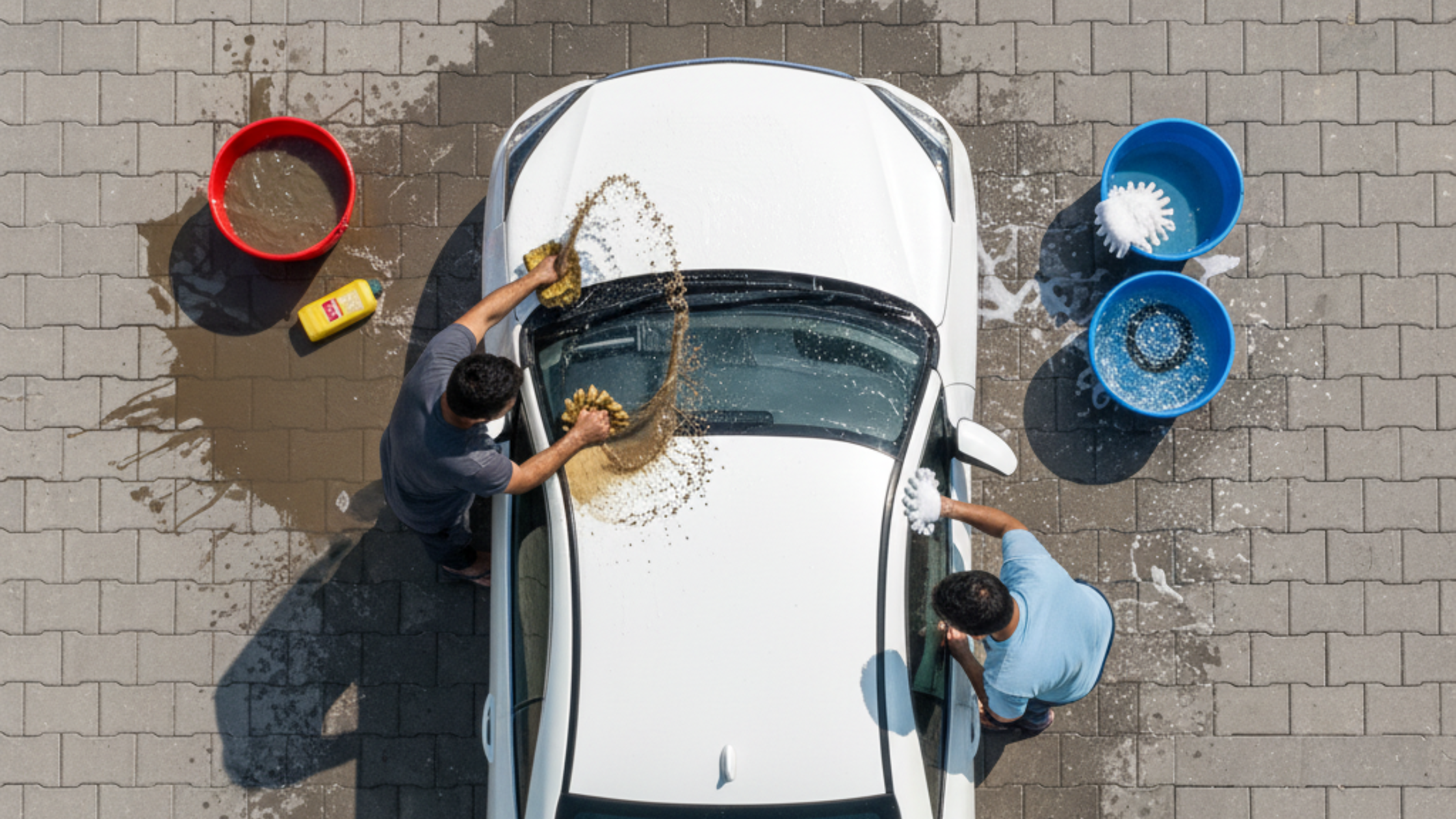 A blog banner image showing One-Bucket vs Two-Bucket Wash Method: