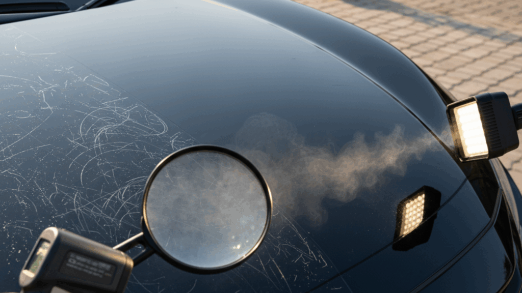 A blog banner image showing PPF on Swirl Marks