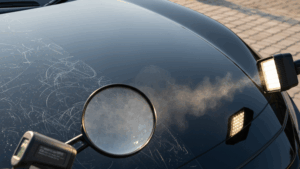 A blog banner image showing PPF on Swirl Marks
