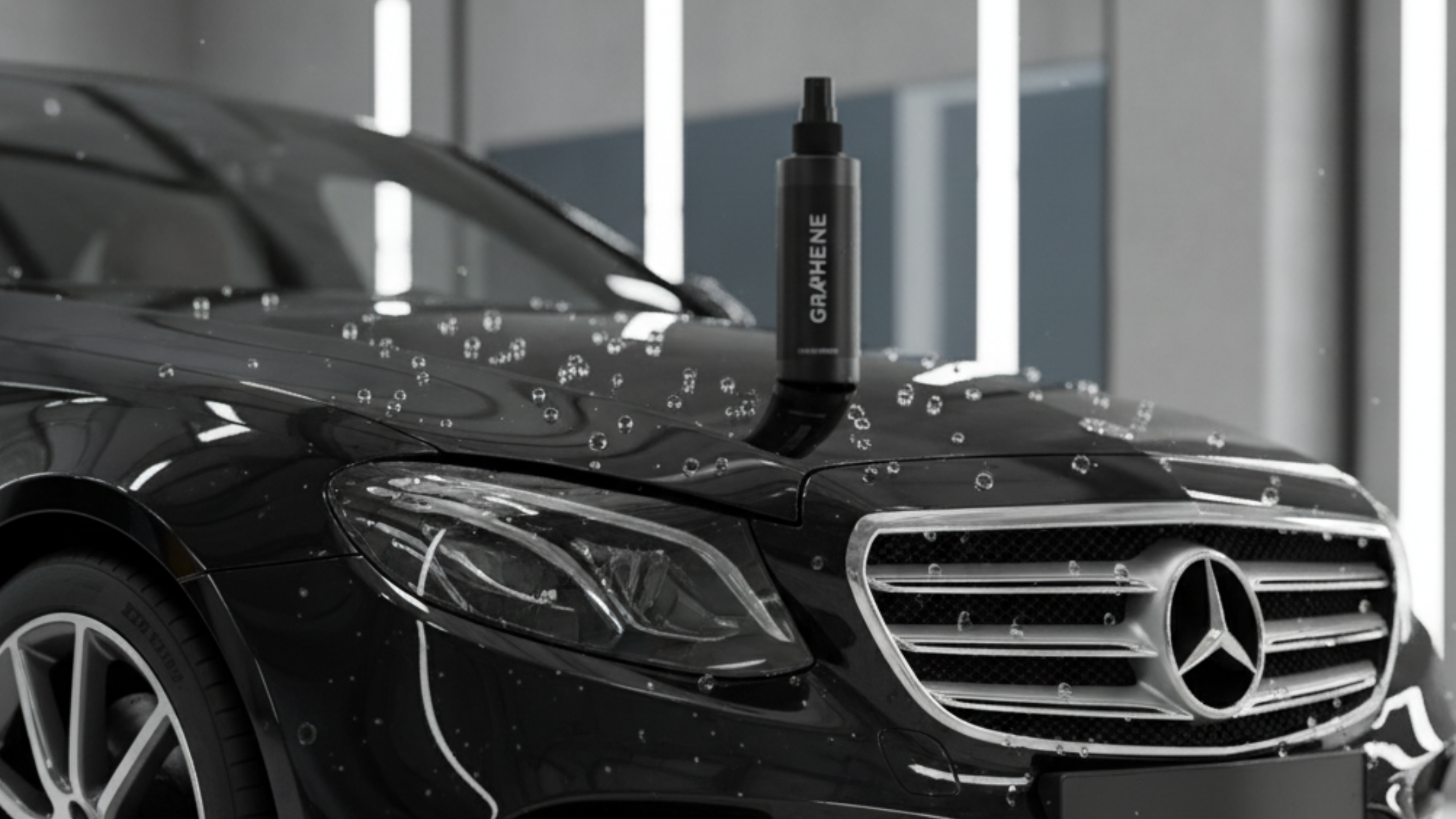 A blog banner image showing a graphene spray