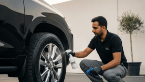 A blog banner image showing TAC SYSTEM Tire Dressing