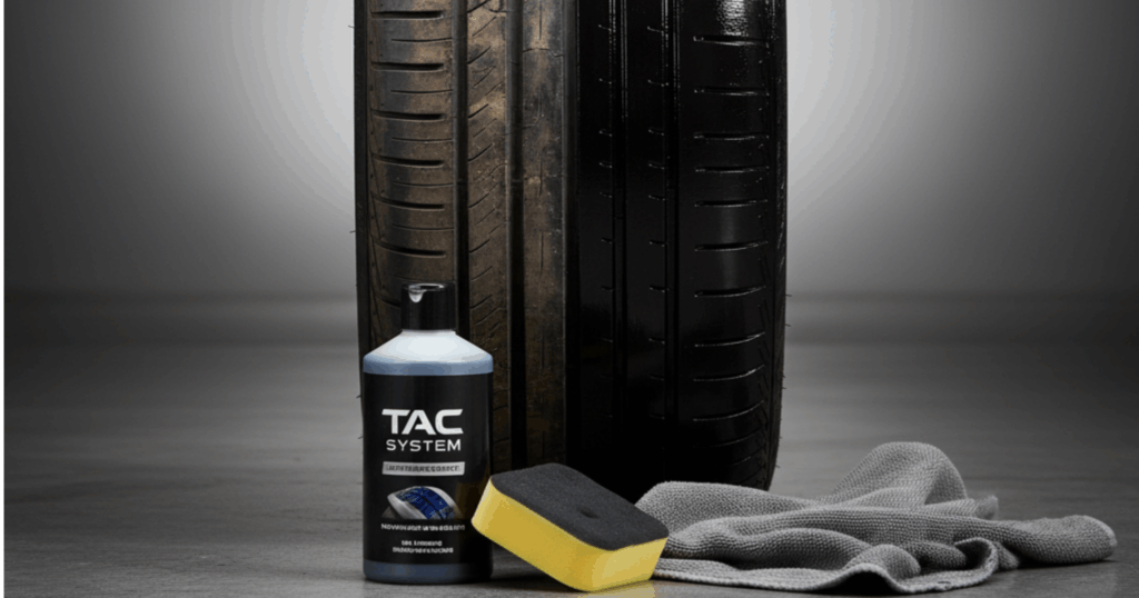 A blog banner image showing TAC SYSTEM Tire Dressing