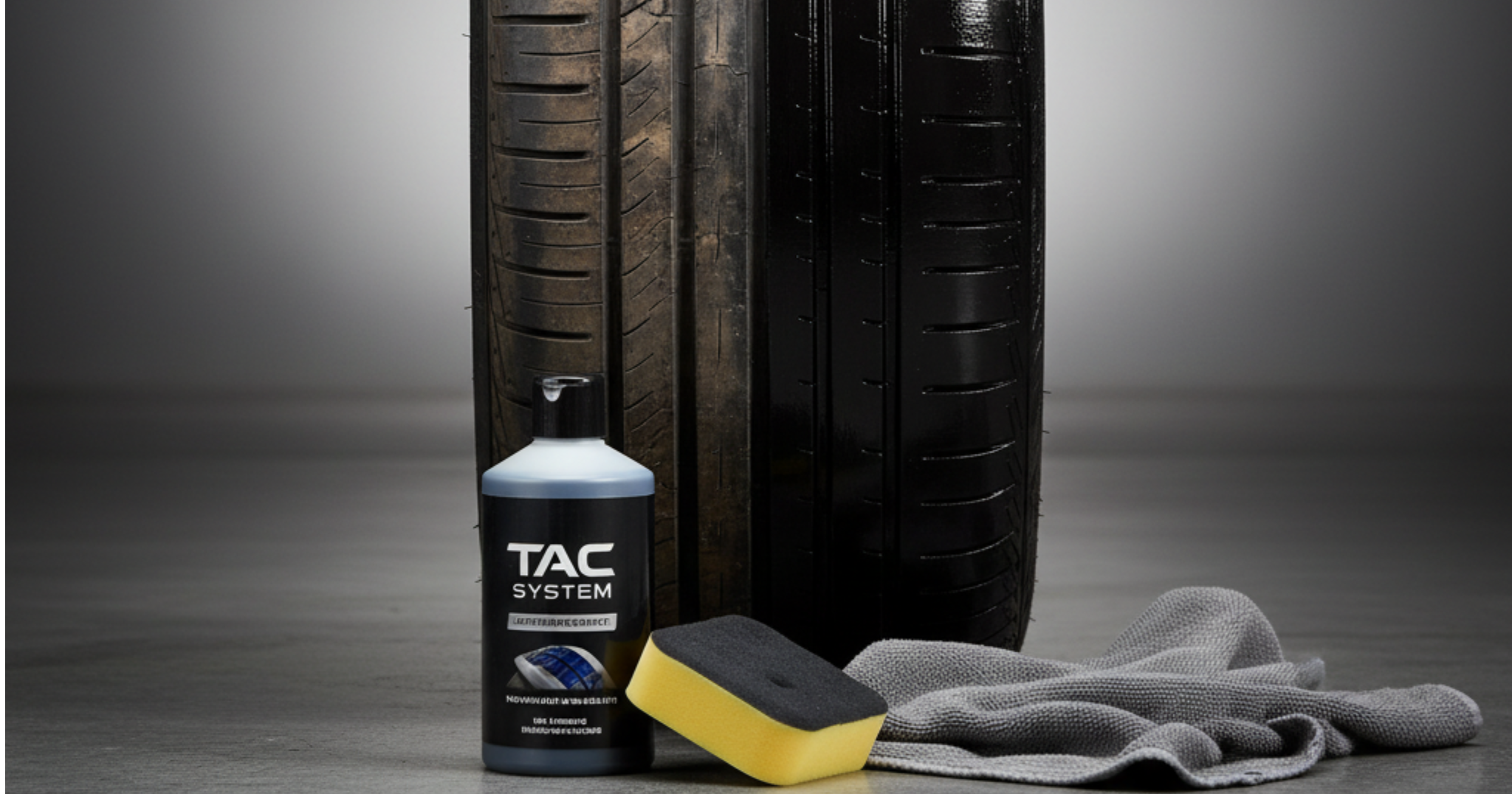 A blog banner image showing TAC SYSTEM Tire Dressing