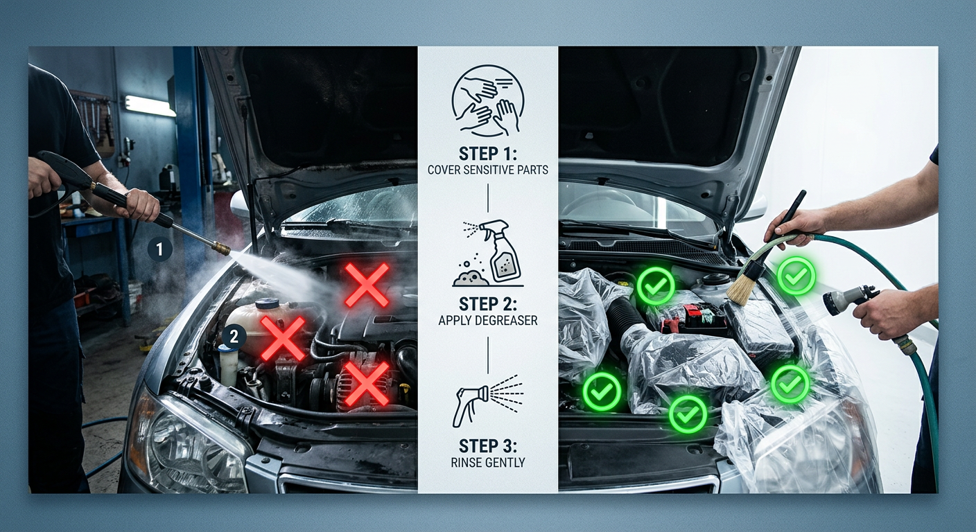 An image showing dos and donts of car care